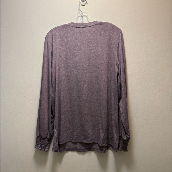 Women's Purple Long Sleeve Top Size Large loose fit - Picture 3 of 4